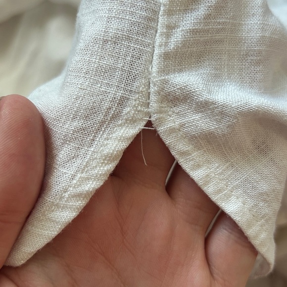 Linen Cream Button-Up Top - Picture 9 of 14